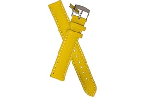 ERKIC GL Leather Accessories Ladies Watch Strap Yellow 18mm