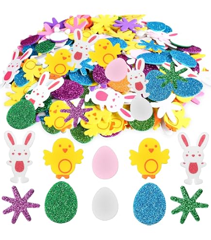 1000 Pezzi Adesivi Coniglietto Pasquale, 5 Stili Autoadesivi Adesivi di Pasqua Adesivi Buona Pasqua Carini Adesivi Pasquali per Artigianato Adesivi Decorativi per Scrapbooking Festa di Pasqua