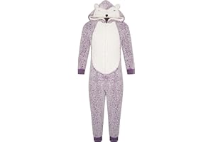 Undercover Einteiler mit Kapuze für Kinder, Mädchen, Jungen, weiches Korallen-Fleece, Tiermotiv