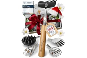 HELDSON® Extendable Back Scratcher [5 Scratching Heads] - Bear Claw Scratchers with Wooden Handle - Telescopic Backscratchers for Adults - Scalp Tickler Massage Tool - Gifts for Men, Women & Kids