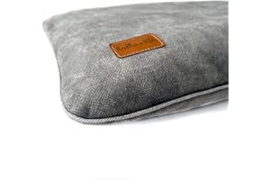 Halkalife Pet friendly fabric pillow for dogs and cats. Comfortable pet bed with a zipper. (XS, Grey)