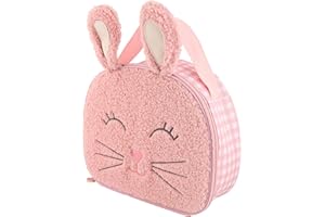 Polar Gear Sensory Lunch Bag with Wipe Clean Lining, Plush, Pink Bunny