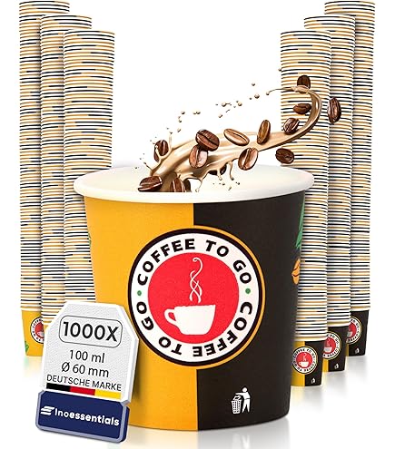 Inoverse Papieren bekers, wegwerpbekers voor onderweg, 200 ml, zwart, koffiebeker-to-go beker, karton, 8 oz drinkbekers voor thee, wegwerpbekers, papieren bekers, koffiebekers om mee te nemen, warme