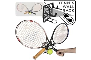 MEOLLO Support Mural Rangement pour Raquette de Tennis (100% Acier)