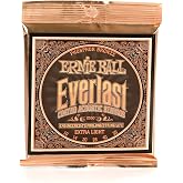 Ernie Ball Everlast Ekstra Hafif Kaplamalı Fosfor Bronz Akustik Gitar Telleri, &Ouml;l&ccedil;&uuml; 10-50
