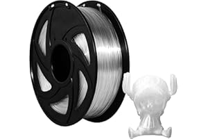 XVICO Transparent Filament Clear PETG Filament 3D Printer Filament 1.75mm, PETG Transparent 3D Printer Consumables, 1kg Filament (2.2lbs) for FDM 3D Printers