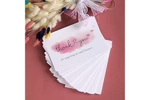 CLEVER SIGNS 100 Thank You for Supporting My Small Business Cards, Elegant and Professional Design, 4" x 6", Recommended for Online Retailers, Small Business Owners and Local Stores