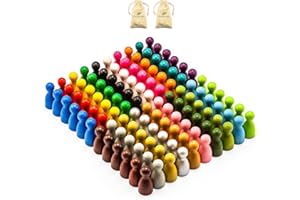 Waldfelsen® Halmakegel: 120 coni in legno di faggio in venti accessori per giochi da tavolo