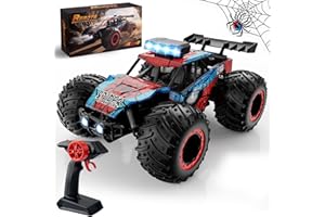 KINSAM Spider Voiture Télécommandée,2 Batteries Voiture Telecommandé Enfant 1/18,RC Car Radiocommandée Tout Terrain Commande Proportionnelle,Jouet Enfant 3-8 Ans Garcon- Thème Super-Héros 2025