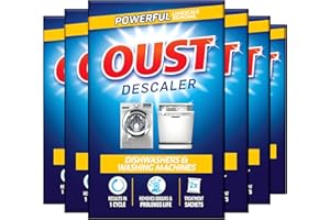 Oust Dishwasher & Washing Machine Descaler, Removes Limescale & Odour, Pack of 6
