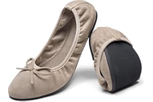 Greatonu Ballerines Femme Plates Ballerines Pliable Bout Fermé Chaussures Pointe Ronde avec Semelle Souple - Parfait pour Les Mariages et Les fêtes