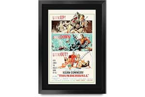 HWC Trading A3 FR James Bond - Thunder Movie Poster Sean Connery Signed Geschenk GESTALTET A3 Printed Autogramm Film Geschenke drucken Fotobildanzeige