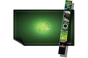 WOGAMAT Spielmatte aus Neopren, Smaragdgrün, große Länge 60 x 100 cm, für Kartenspiele, Würfel, Gesellschaftsspiele, leises Neopren, dick, waschbar, rutschfest, luxuriöser Multiplayteppich.