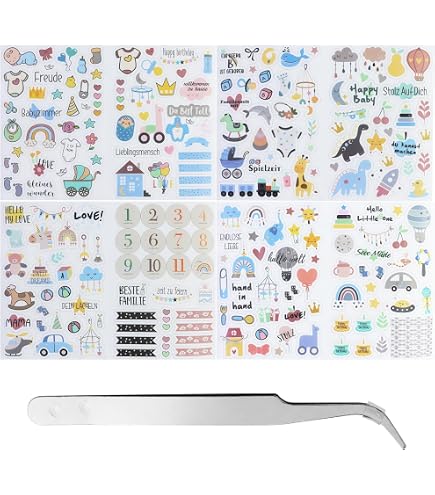 400 Adesivi Estetici Moderni Per Scrapbook – 20 Fogli Washi Pretagliati Per Diario, Laptop E Bottiglie