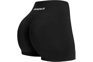 JOYSPELS Womens Seamless Gym Shorts - High Waist Booty Running Yoga Sports Workout Activewear Shorts for Women