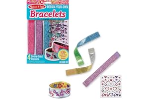 Melissa & Doug Design-Your-Own Bracelets With 100+ Sparkle Gem and Glitter Stickers