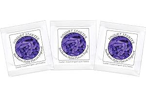 NATURAL PROBIOTIC SELECTION Yogurt Starter Cultures - Pack of 3 Freeze-dried Sachets for Balkan Style Plain Yogurt