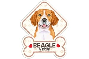 power gift Beagle Panneau pour Pare-Brise avec Ventouse – Mon Chien est à Bord. Plaque signalétique pour Tous Type véhicule. Chien à Bord, en Ballade, on Tour.