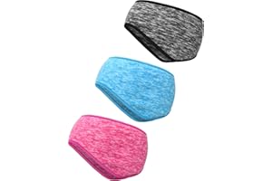 BLULU 3 Stück Ohrenwärmer Stirnband Full Cover Ohrenschützer Stirnband Sport Stirnband für Outdoor Sport Fitness