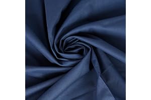 MIDLAND TEXTILES Navy 1 Meter Pack 100% Cotton Fabric by The Metre 58 Inches Wide Plain 60 Square