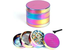 CRAVIING Herb Grinder 4 Parts 40mm or 4 Parts 50mm Zinc Alloy Grinder with Chamber and Pollen Catcher Premium Grinder with Magnetic Top for Dry (4 Part 40mm Multi)