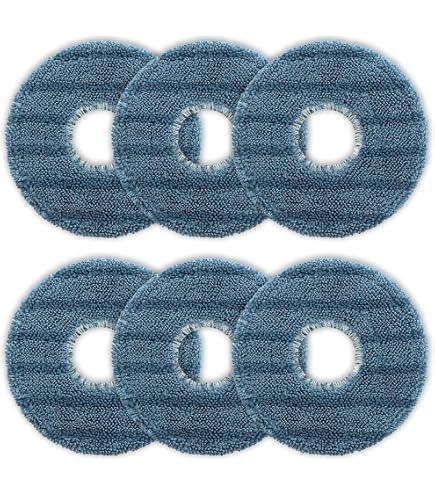 Lot De 6 Serpillères De Rechange En Microfibre Pour Eufy Omni C20 - Lavables, Réutilisables - Compatibles Robot Nettoyeur Sol
