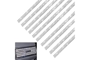 Honatrv 10 Stk Auto Lüftungsschlitz Dekoration Glitzer, Streifen Klimaanlage Lüftungsschlitz Dekoration, 20CM Auto Glitzer Zubehör, Autozubehör Innenraum Deko(Silber)