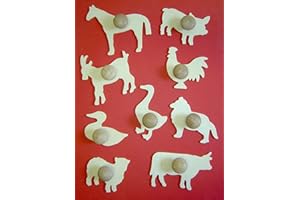 Major Brushes Farm Animal Templates Set of 9