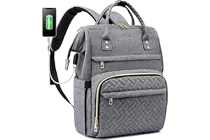 LOVEVOOK Plecak Dla Kobiet Plecak Na Laptopa 15,6/17 Cala, Plecak Szkolny Z Portem Usb, Torba Podróżna Z Zatwierdzeniem Lotu, Elegancki Plecak Do Pracy W Podróży Business Uni Leisure