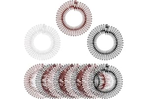LIQWEI 12 Stück Voll Kreisförmig Stretch, 3 Farben Kamm Flexibler Kunststoff, Kreis Kamm Stretch Haarkamm Hair Comb Kamme-Haarbänder Kopfbänder für Frauen Mädchen