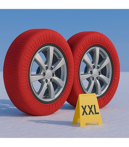 Chaussettes à Neige 215/60 R17 XL Approuvées - Antidérapantes Pour Voiture, SUV, 4x4, Van (Paire)