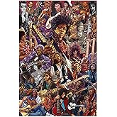 Grupo Plum Poster Legendary Guitarists Art Print - Decoration Living Room or Bedroom Decoration - Decoration Room