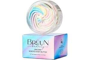 BRÜUN Bruun Beauty Unicorn Whipped Body Butter Cream – A 4.4 oz Organic Shea Butter Jar for Body