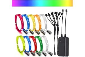 GUANGYU EL Filo 10 x 1m LED Neon Flessibile lettroluminescente con 3 Modalità 'ardore di Stroboscopico Party Decorazione