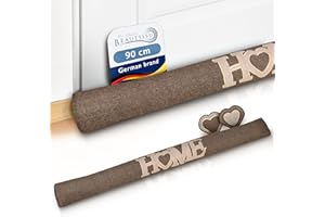 BEAUTISSU Beautuissu Burlete Puerta 90 cm - Cojín Aislante Marrón para Ventana Entrada Protección Frío Corrientes Aire 1 Kilo Burlete Cortavientos Puerta como Felpudo Decorativo - Tuuli HE