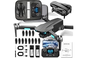 HHD GPS Drones with Camera for Adults 4k, 50 Mins Flight Time, 3800ft FPV Transmission, Under 249g, Brushless Motor, Max Speed 15m/s, Foldable Drone for Adults, Beginner