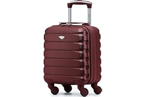 Flight Knight Estuche Rigido De Abs Ligero De 4 Ruedas Maletas Equipaje De Mano De Cabina Aprobado para Mas De 100 Aerolineas, Incluido Easyjet Y Tamano Maximo para Vueling Y Wizz Air 40x30x20cm