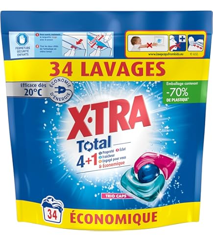 Promo Super Croix Par X-tra Lessive En Capsules Trio-caps chez