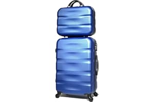 CELIMS Valise Cabine/Moyen/Grande avec ou sans Vanity, Marque Française (Bleu (5806), Moyen & Vanity)