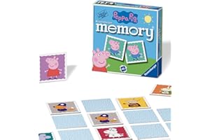 Ravensburger Peppa Pig Mini Memory Game - Matching Picture Snap Pairs Game For Kids Age 3 Years and Up