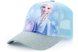 Fancyland ELSA Basecap Kinder Mädchen Jungen Glitzer-Trucker Cap Frozen 2 Eiskönigin Kinder Anna und ELSA Sonnenhut