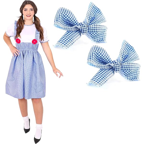 Smiffys Country Girl Costume - Blue & White Dress With Headband For Kids 10-12 Years (Large) - View #8
