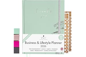 2026 Business & Lifestyle Planner by Perfect Planner Company - Award Winning Weekly & Monthly Diary with Goals & Habit Trackers to Organise Work, Life & Boost Productivity. 222 Stickers