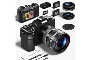 LONGYI Digitalekamera, 5K 64MP Fotokamera mit WiFi, 64GB Karte, Autofokus, Selfie 3-Zoll LCD-Bildschirm, kompakte Vlogging-Kamera für YouTube, Weitwinkel- & Makroobjektiv für Anfänger und Erwachsene