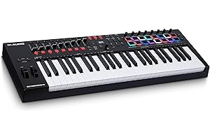 M-AUDIO Oxygen Pro 49-49 Key USB MIDI Keyboard Controller With Beat Pads, MIDI-assignable Knobs, Buttons and Faders and Native Instruments Sound Package (NKS Integration)