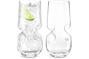 Final Touch Bubbles Seltzer Lot de 2 verres à boisson 500 ml