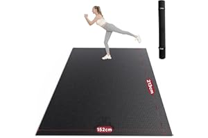HAPBEAR Large Exercise Mat, 183×122cm/ 213×152cm×8mm, Non-Slip, Ultra Durable, Large Yoga Mat for Home Gym, Fitness, Yoga, Pilates, Stretching, Push-ups, Gymnastics