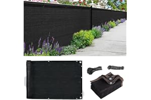 TUAKIMCE Garden Privacy Netting 2x10m, Privacy Fence Screening 90% HDPE Outdoor Shading Net, Fence Screening UV-Resistant Tear-Resistant Shading Net with Cable and String-Black