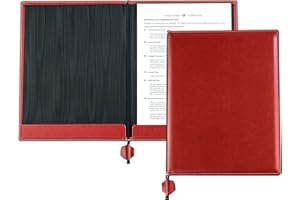 ‎DELMON VARONE - FINE LEATHERGOODS MADE IN GERMANY DELMON VARONE - Urkundenmappe in DIN A4 mit schwarzer Kordel aus veganem, nachhaltigem Eco Kunstleder (rot)- Dokumenten-Mappe mit 2 Einsteckleisten für Unterlagen, Dokumente, Zeugnisse & Urkunden