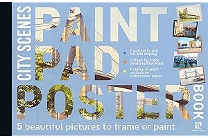 Paint Pad Poster Book: City Scenes: 5 Beautiful Pictures to Frame or Paint